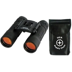 Black Binoculars with Ruby Coated Lenses in carrying case