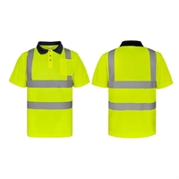 ANSI Class 2 hi-viz safety polo shirt with front pocket and... from ASI 68190...