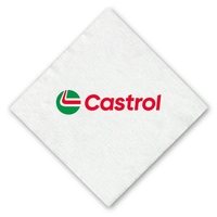 5" x 5" one-ply beverage napkin with linen embossing.... from ASI 91880...