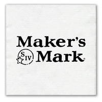 5" x 5" white one-ply beverage napkin with linen embossing.... from ASI 91880...