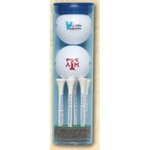 Tru Feel Golf Ball Tube w/2 Golf Balls, 8 Tees & 1 Marker