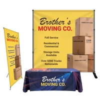Trade show booth display starter package with 6' throw style table... from...