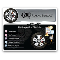 Multicolored 7.5" X 6" tire inspection magnet.... from ASI 57956 Graphco line