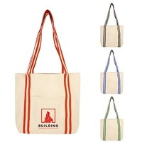 Sonoma Striped Handle 10oz Cotton Tote Bag