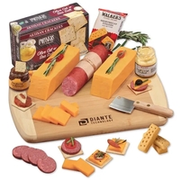 Cutting board with cheese, sausage, and crackers.... from ASI 68680 Maple...