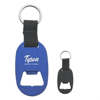 Metal Key Tag with Bottle Opener with Strap And Split Ring.... from ASI 61125...