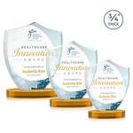 Scudo Shield VividPrint™ Award on Alberton Base - Amber