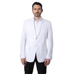 Executive Apparel - Men's 6-Pocket Single-Breasted White...