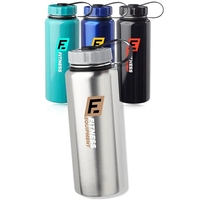Stainless steel 34 oz. sports bottle with plastic lid.... from ASI 39552 BEL...