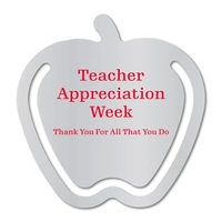 Aluminum, Brass or PVC Apple Shaped Bookmark