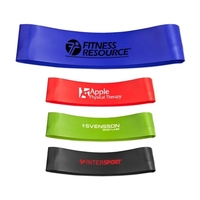 Red or blue fitness bands with medium resistance and a single... from ASI...