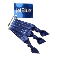 Hair Ties (THREE) with Hang Tag/Silver Chain... from ASI 80127 Quashies, LLC