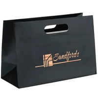 Heavyweight matte-laminated bag with fold-over die cut handles.... from ASI...