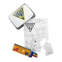 5" x 7" coloring puzzle with crayons in clear plastic tub... from ASI 44830...