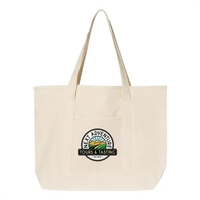 Q-Tees 34.6L Large Canvas Deluxe Tote