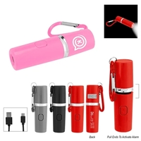 Rechargeable Portable Alarm And Flashlight With Carabiner...