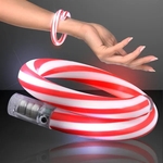 Flashing Christmas Candy Cane Bracelets