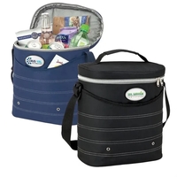 Oval cooler bag; stores 16 cans and designed with PEVA lining;... from ASI...
