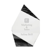 Aquila Crystal Polygon with Marble Trim