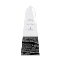 Deneb Crystal Obelisk with Marble Base... from ASI 67866 Logomark/Valumark