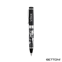 Twist action ballpoint pen with chrome world map barrel and chrome... from...