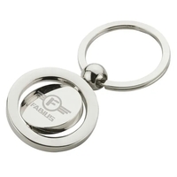 0.38" x 2.88" x 1.88" Biru silver finish metal keyring with... from ASI 67866...