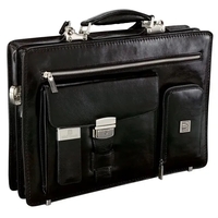 4.5" x 11.5" x 16.5" Rimini leather briefcase with removable laptop... from...