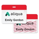 2-Part Expiring Badge FRONT PART, Thermal-Printable, 4" x 3"