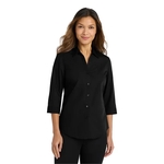 Port Authority Women's 3/4-Sleeve Carefree Poplin Shirt.