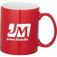 11 oz. ceramic mug with C-handle and white interior accent.... from ASI 66887...