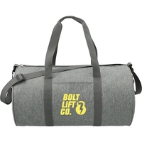 Duffel bag with adjustable/removable shoulder strap and webbing grab...