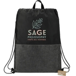 Ash Zippered Recycled Drawstring Bag