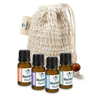 Self-care set includes a loofah bag, and 4 essential oil aromas... from ASI...