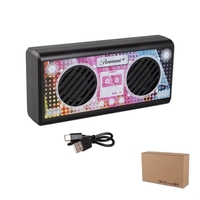 Boombox shaped wireless speaker with two 4W speaker units.... from ASI 98360...