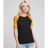 Unisex raglan t-shirt made from 100% combed ring-spun cotton with contrast......