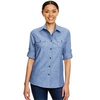 Ladies Long Sleeve Chambray