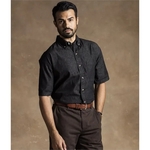 Short Sleeve Tall Denim Twill