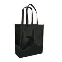 13.7" x 12" laminated non-woven polypropylene handled tote bag in assorted......