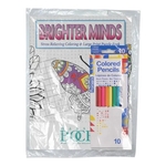 Brighter Minds Lrg Print/Stress Relieving Colorng Book Combo