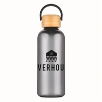 21 oz PET Water Bottle with Bamboo Lid & Handle