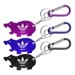 Hippo Shape Bottle Opener Key Chain with Carabiner