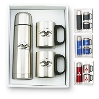 Two stainless steel, 9 oz. mugs and a 16.5 oz. stainless... from ASI 46755...