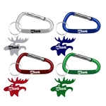 Moose Shape Bottle Opener Key Chain with Carabiner