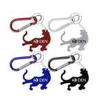 Tiger Shape Bottle Opener Key Chain with Carabiner
