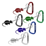 Mouse Shape Bottle Opener Key Chain with Carabiner