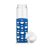 20 oz Silicone Round Cutouts Glass Bottle