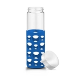 20 oz Silicone Round Cutouts Glass Bottle