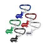 Rabbit Shape Bottle Opener with Key Chain & Carabiner
