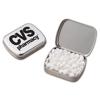 Small Hinged Tin With Peppermint Mini Mints (Sugar Free)