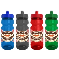 Cycle 24oz Recycled Transparent Bike Bottle w/Push-Pull Lid